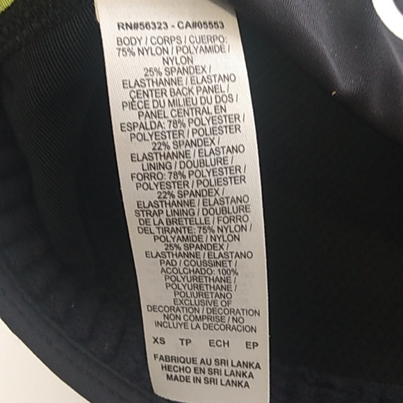 Nike DRI-FIT Women's Sports Bra XS Black & Yellow 💛 - Picture 6 of 8